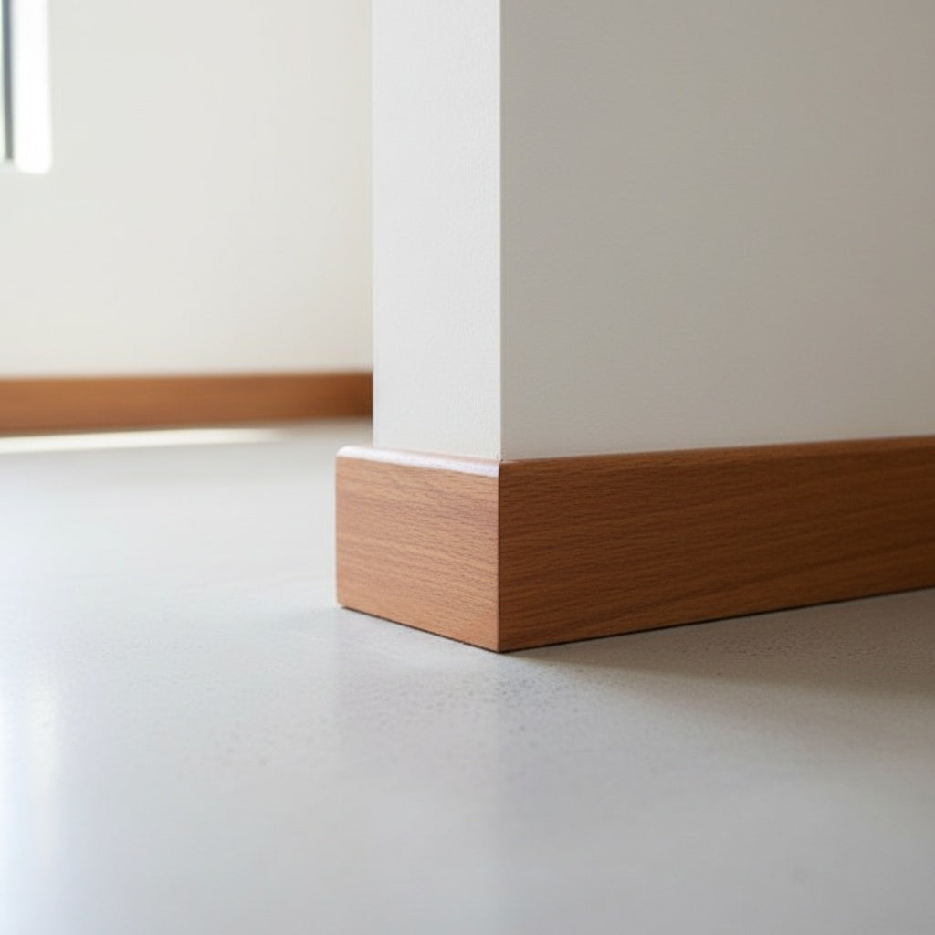 Rodapé de Madeira Cedro Mesclado Liso | 6 CM X 13 MM