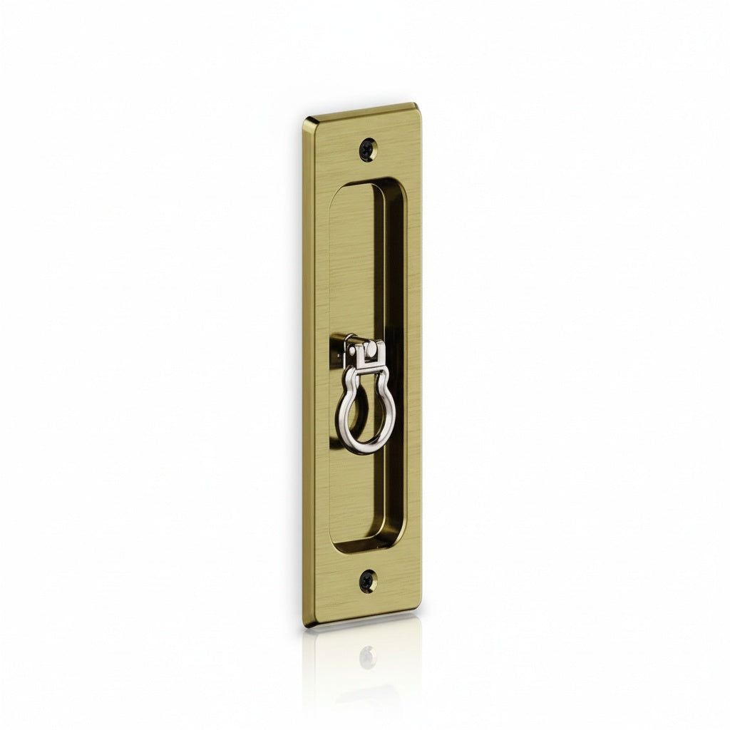 Fechadura para Porta de Correr | Concha Bico de Papagaio | Inox