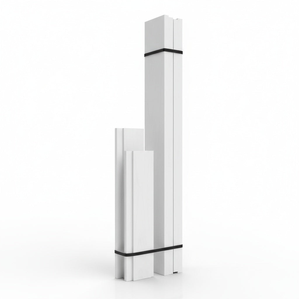 Caixilho de Porta MDF Ultra Fundo Branco | Ideal Prime | Vistas Reguláveis 7 CM | Com Borracha