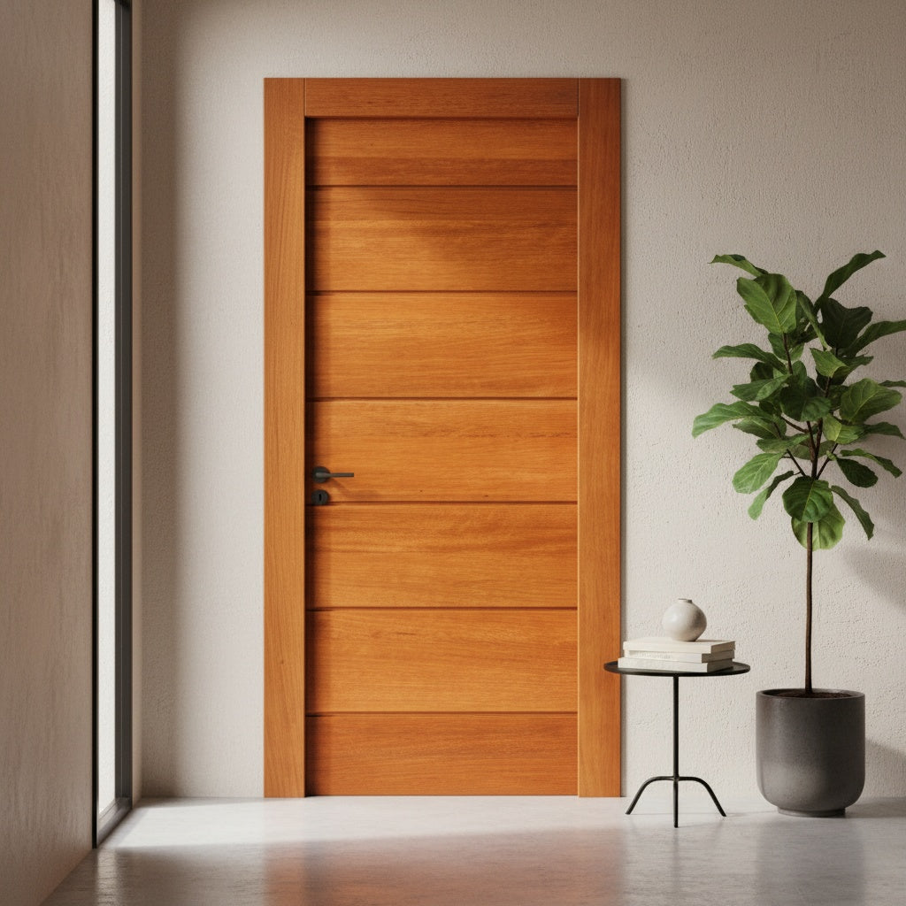 Porta Externa de Madeira Cedro Alagoano | Ref 32 | Com Selador