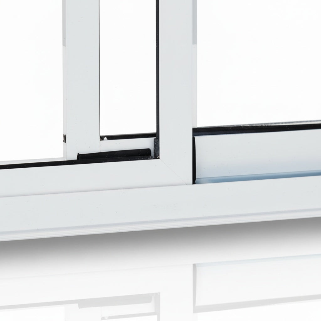 Janela de Alumínio Branca 2 Folhas | 1,00 X 1,00 M