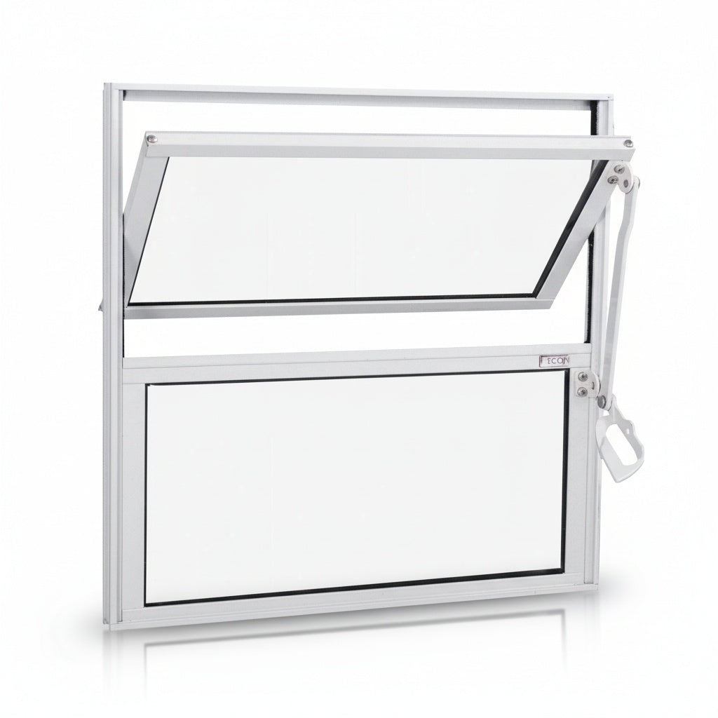Janela de Alumínio Basculante Branca | 40 X 40 CM