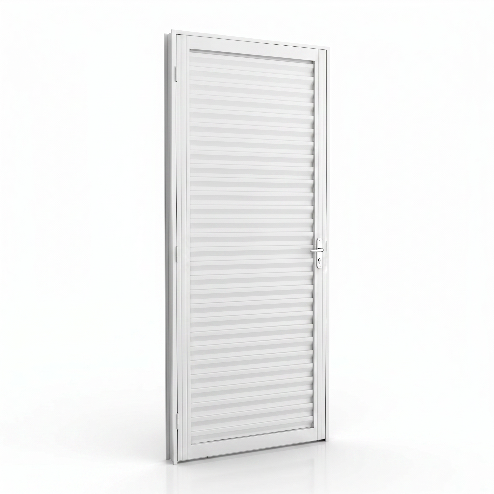 Porta com Caixilho de laminado Branco Laminado Reforçado | 215 X 6,5 CM