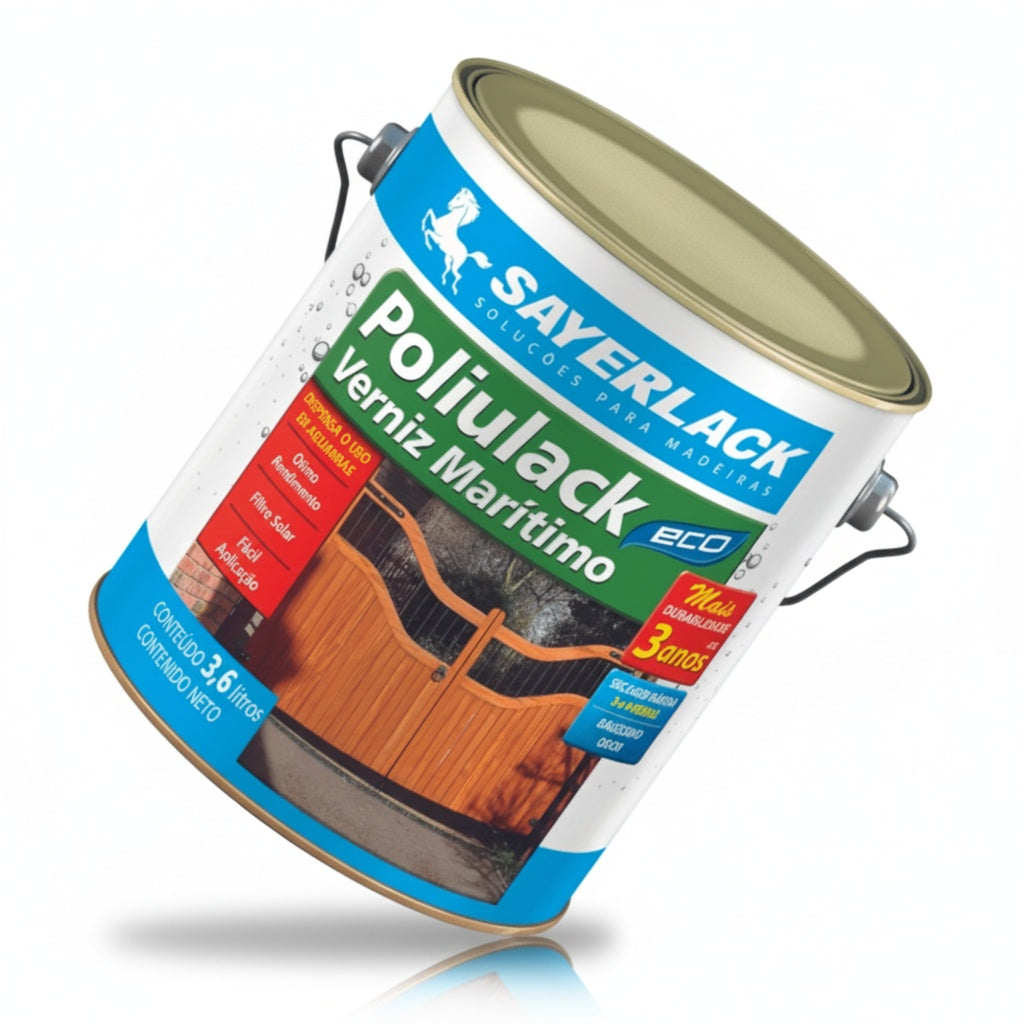 Verniz Marítimo Poliulack para Madeira | Proteção Externa | 3,6L