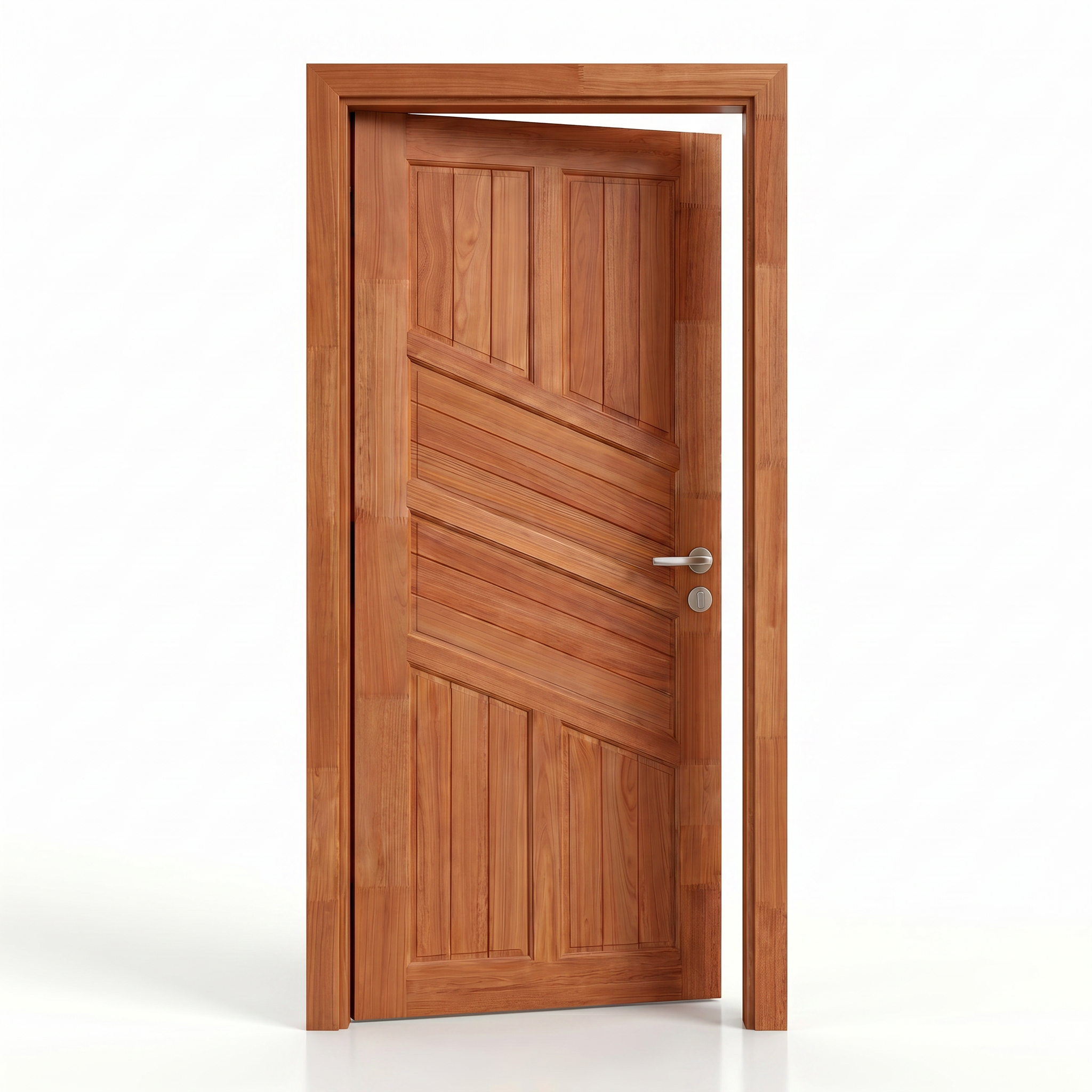 Porta Externa de Madeira Eucalipto Fingada | Ref 02 | Com Selador