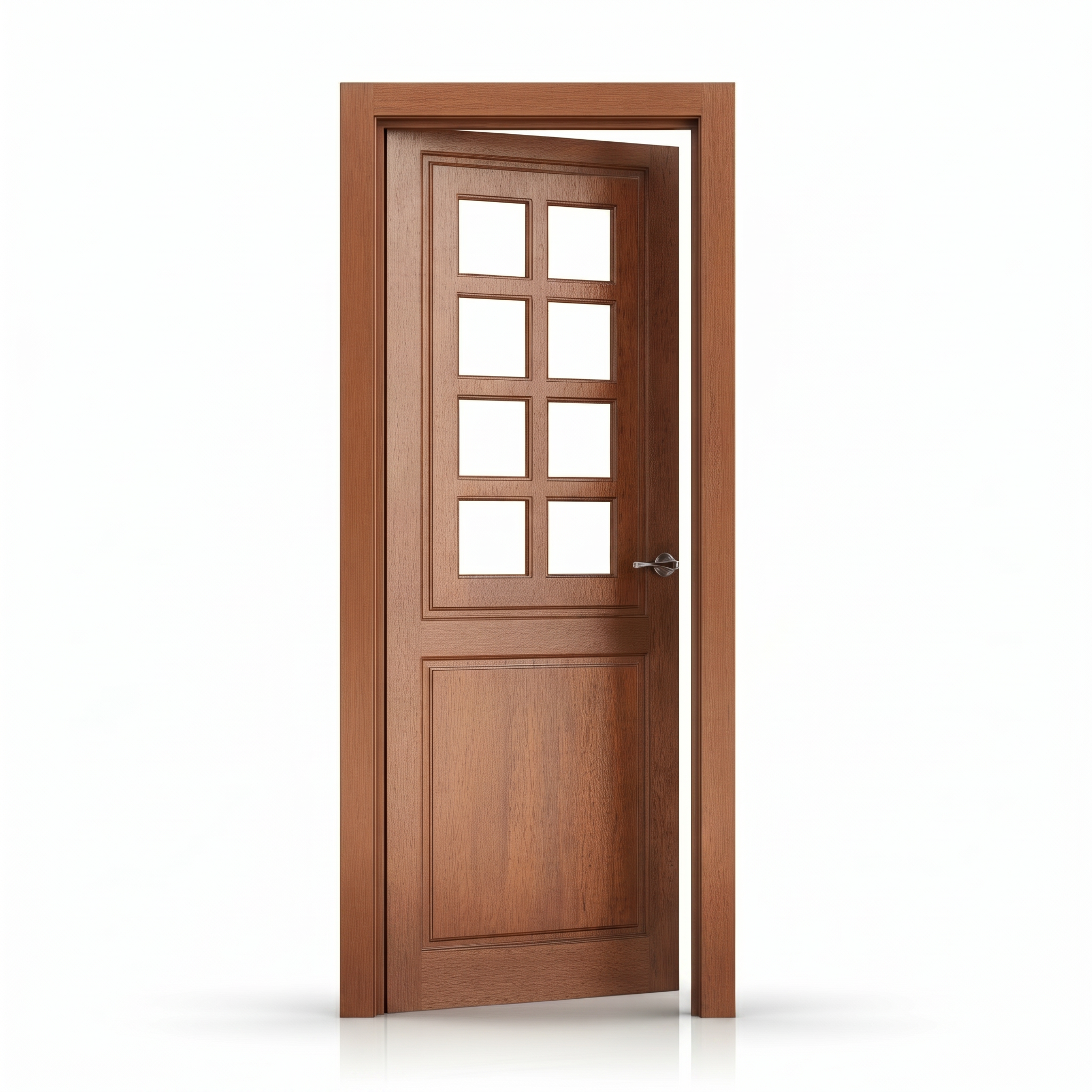 Porta Externa de Madeira Cedro Alagoano | Ref. 28 | Abertura para Vidro | Com Selador