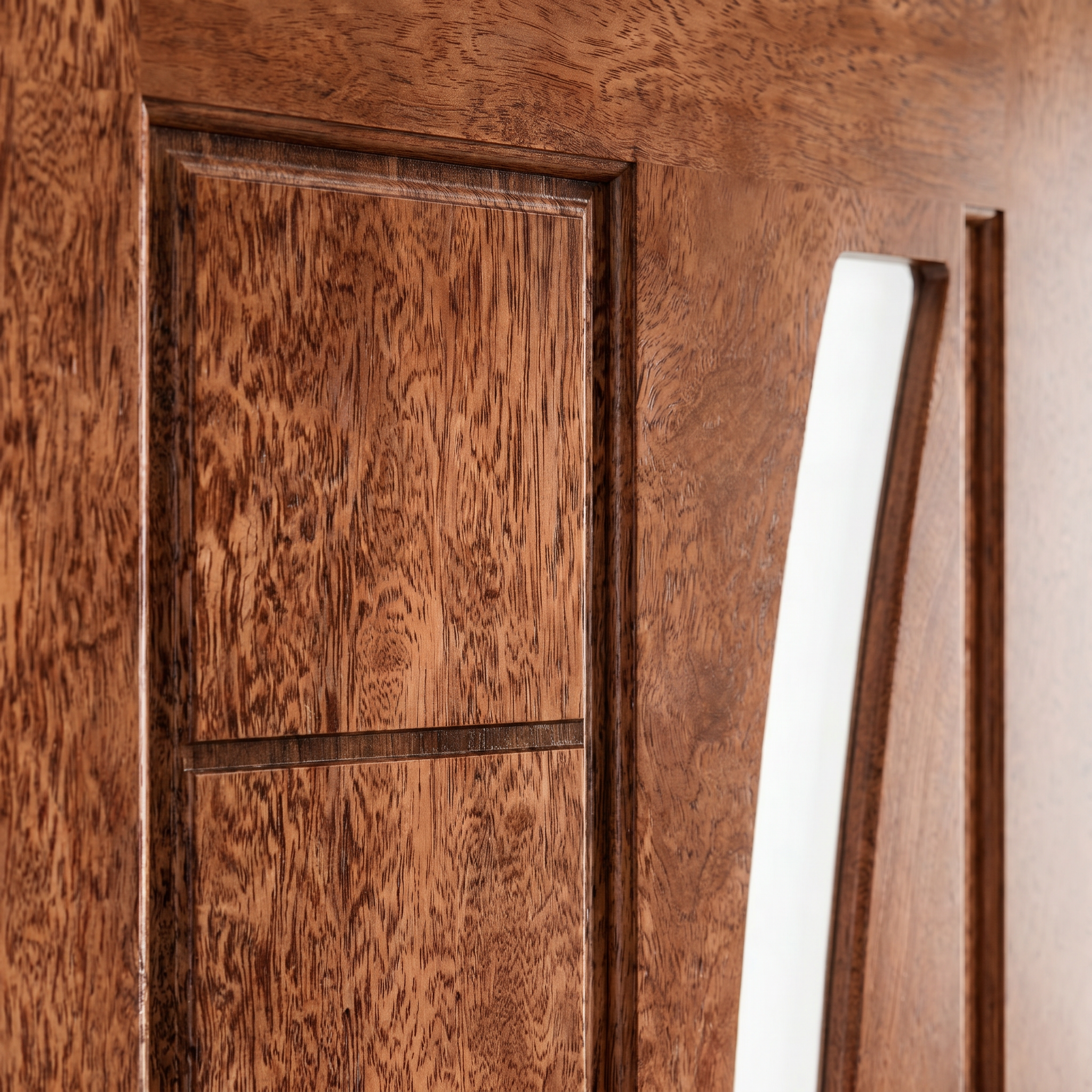 Porta Externa de Madeira Cedro Alagoano | Ref. 31 | Abertura para Vidro | Com Selador