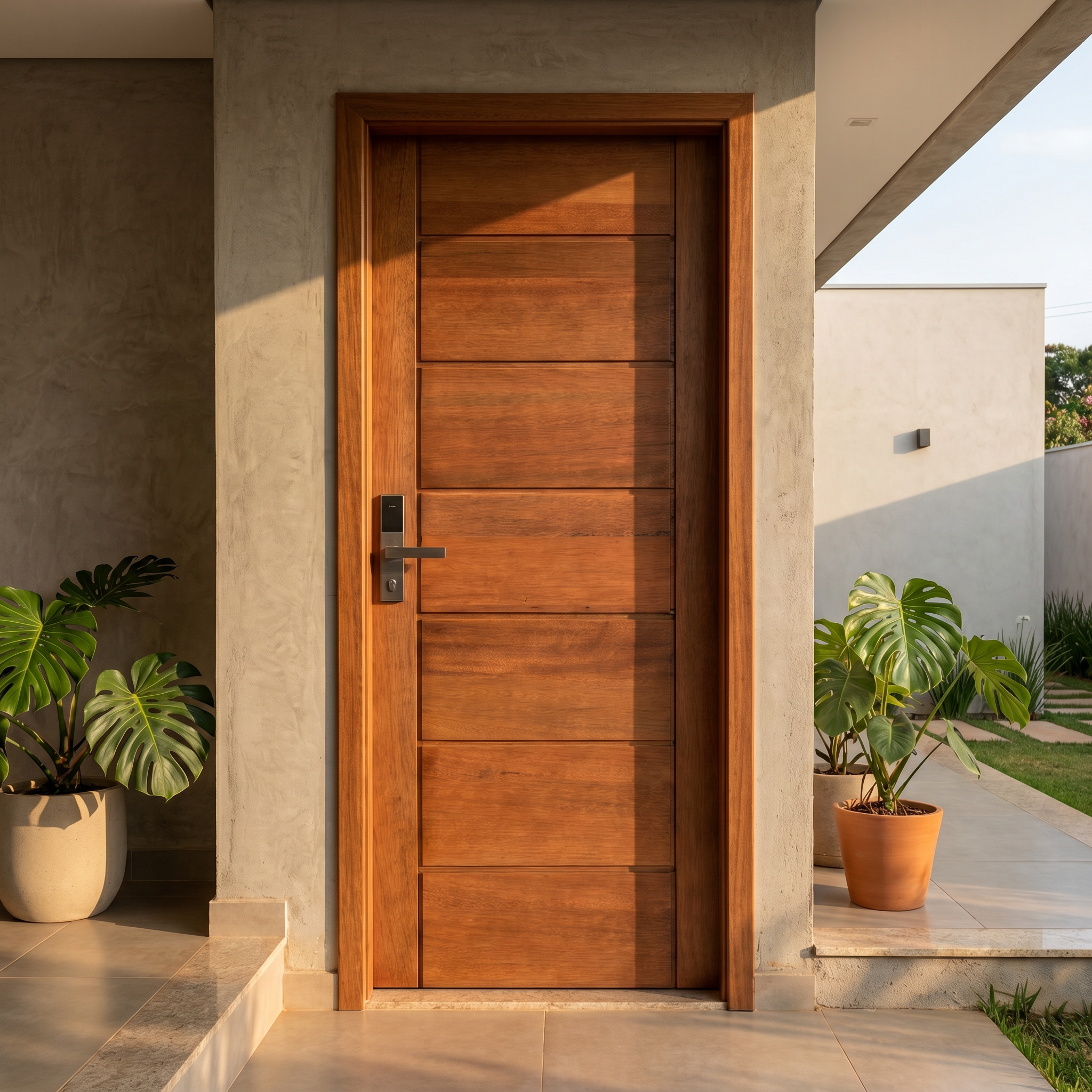 Porta Externa de Madeira Cedro Alagoano | Ref 32 | Com Selador