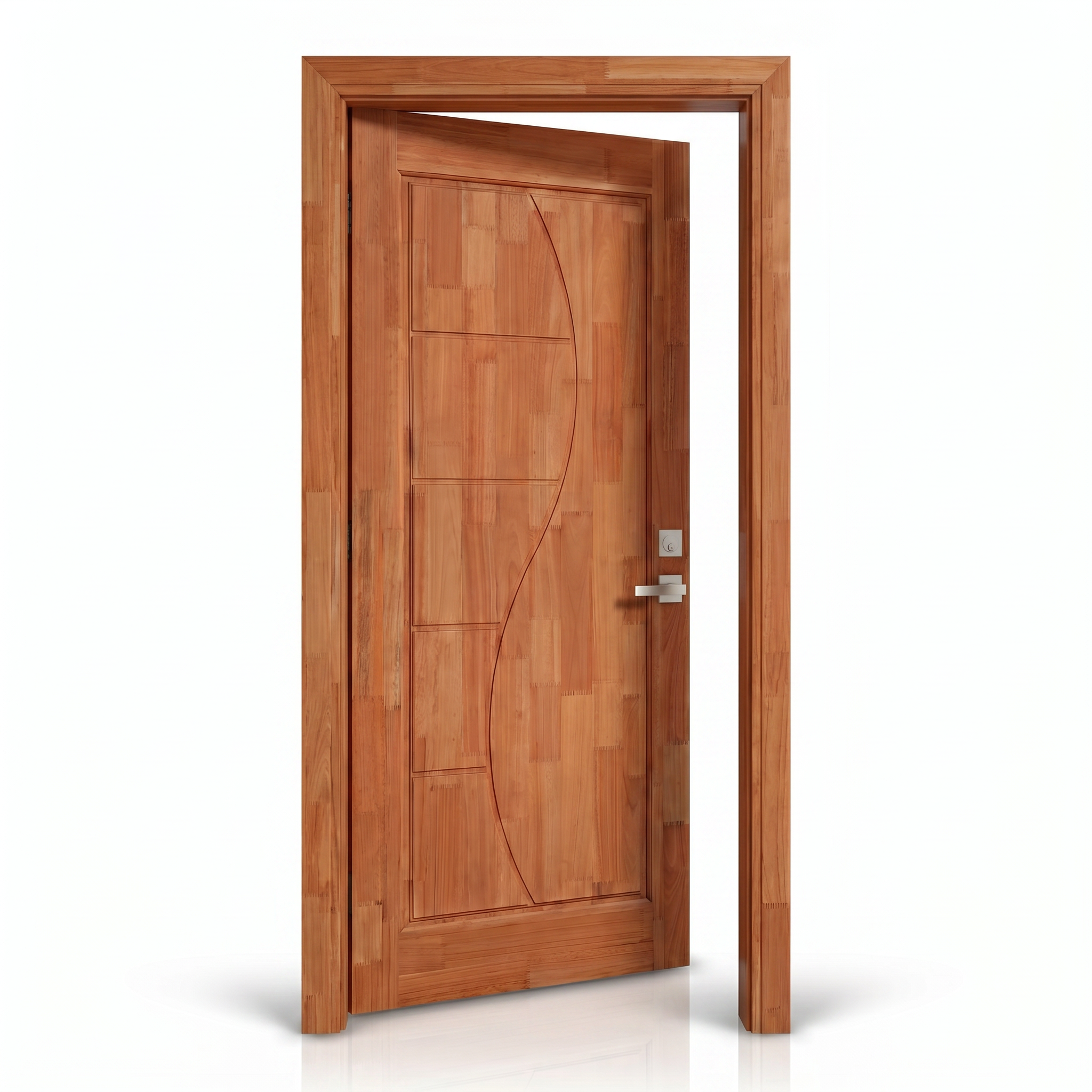 Porta Externa de Madeira Eucalipto Fingada | Ref 96 | Com Selador