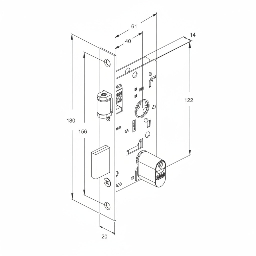 Fechadura para Porta Pivotante