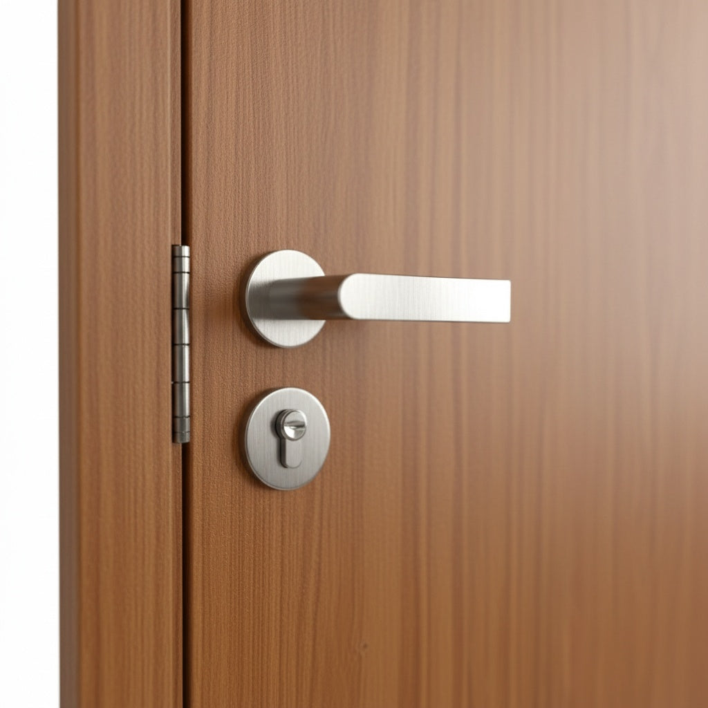 Kit Porta Pronta Interna de Madeira Mogno | Regulável 3 CM