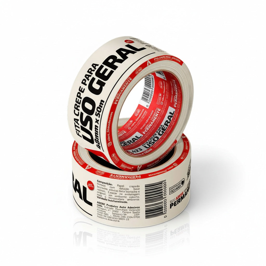 Fita Crepe para Pintura | Uso Geral | 48mm x 50m