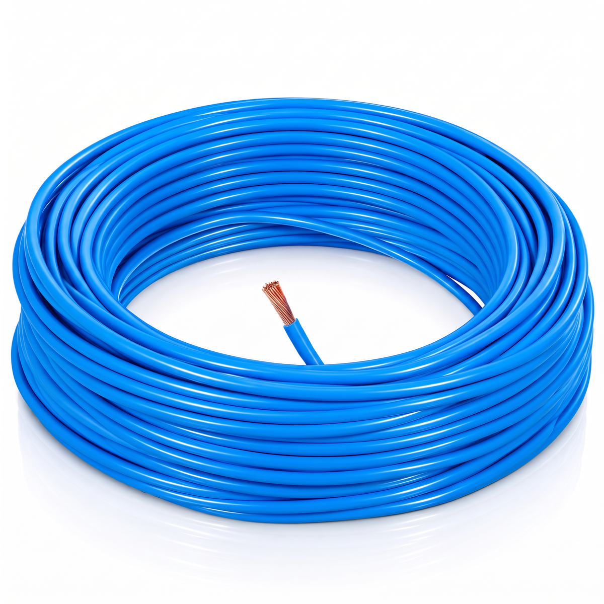 Fio flexível em rolo de 100 m, para compor a fiação conforme o projeto elétrico.