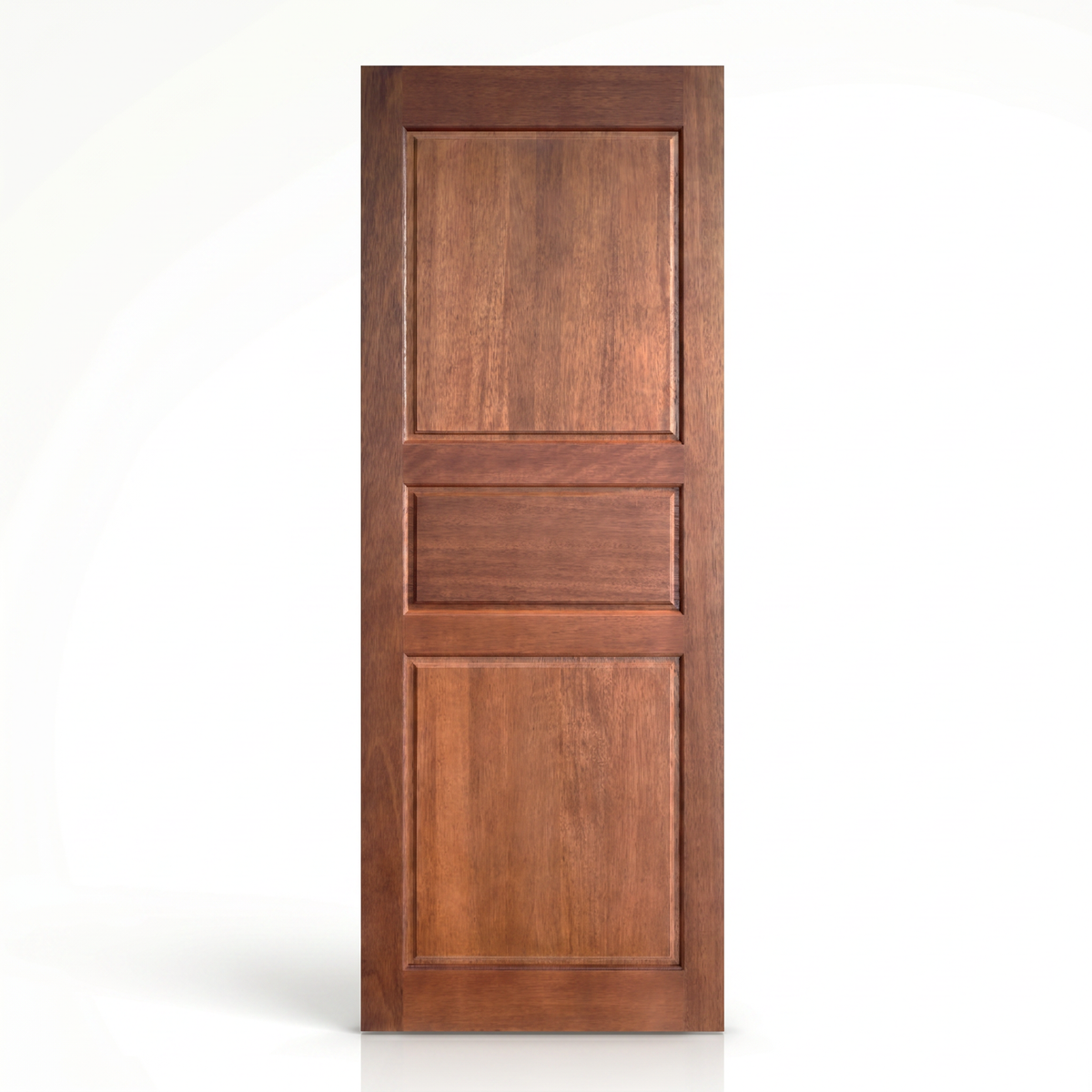 Porta externa de Cedro Alagoano com selador Ref. 33, vista frontal da folha.