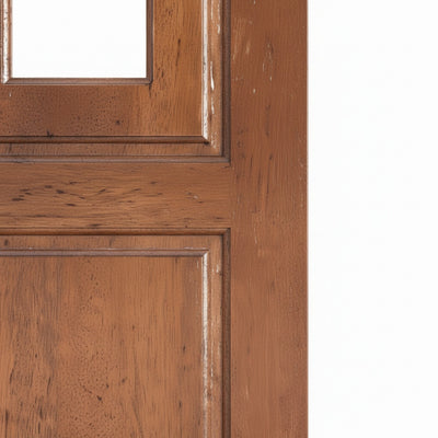 Porta Externa de Madeira Cedro Alagoano | Ref 28 | Com Vidro | Com Selador