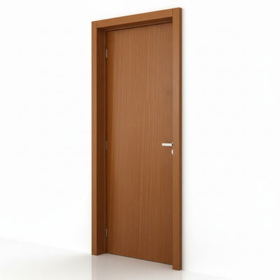 Kit Porta Pronta Interna de Madeira Mogno | Regulável 3 CM