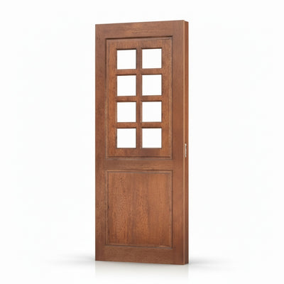 Porta Externa de Madeira Cedro Alagoano | Ref 28 | Com Vidro | Com Selador