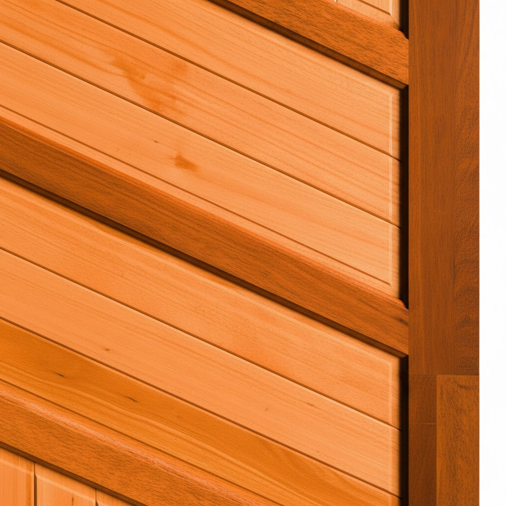 Porta Externa de Madeira Eucalipto Fingada | Ref 02 | Com Selador