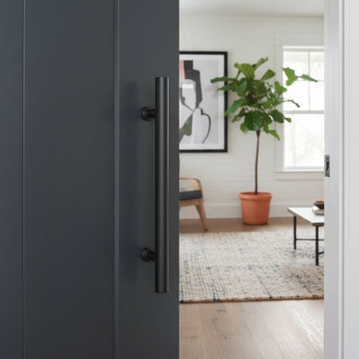 Puxador Tubular Tipo H para Porta | Inox Preto Fosco