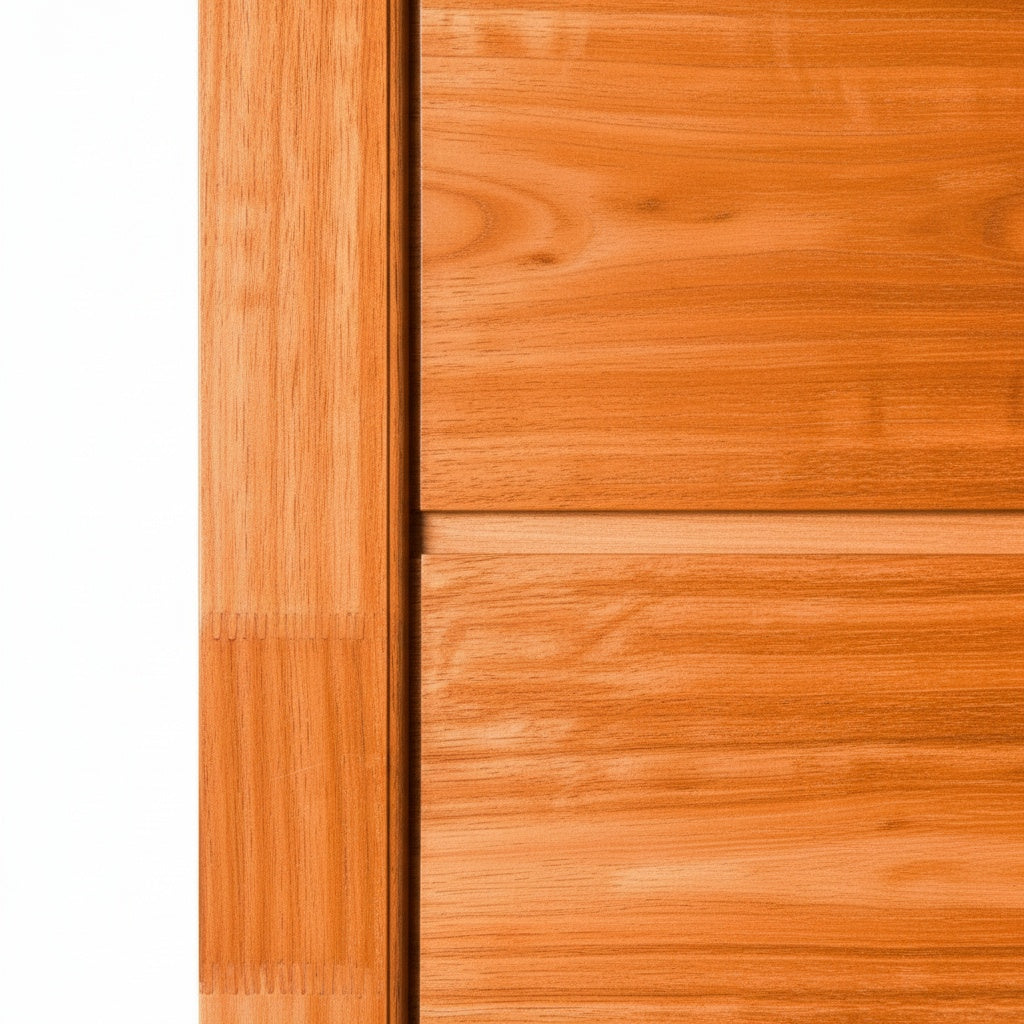 Porta Externa de Madeira Eucalipto Fingada | Ref 54 | Com Selador