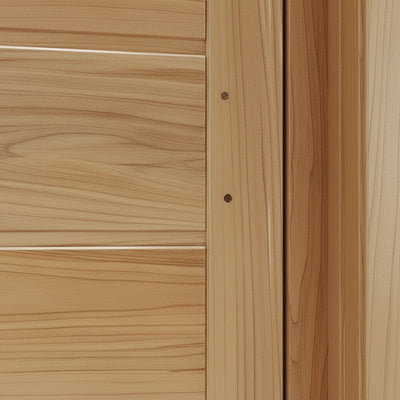 Porta Externa de Madeira Pau Brasil Tauari | Ref 32 Pop | 10 Faixas | Natural