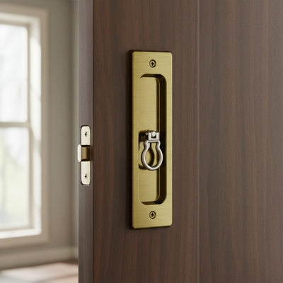 Fechadura para Porta de Correr | Concha Bico de Papagaio | Inox