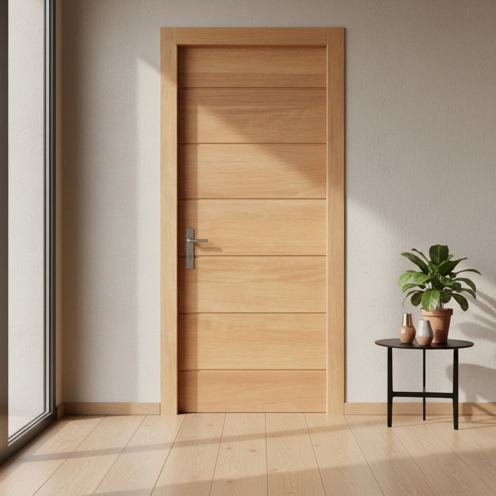 Porta Externa de Madeira Cedro Alagoano | Ref 32 | Natural