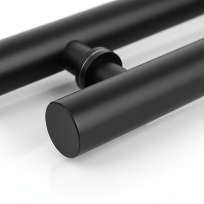Puxador Tubular Tipo H para Porta | Inox Preto Fosco