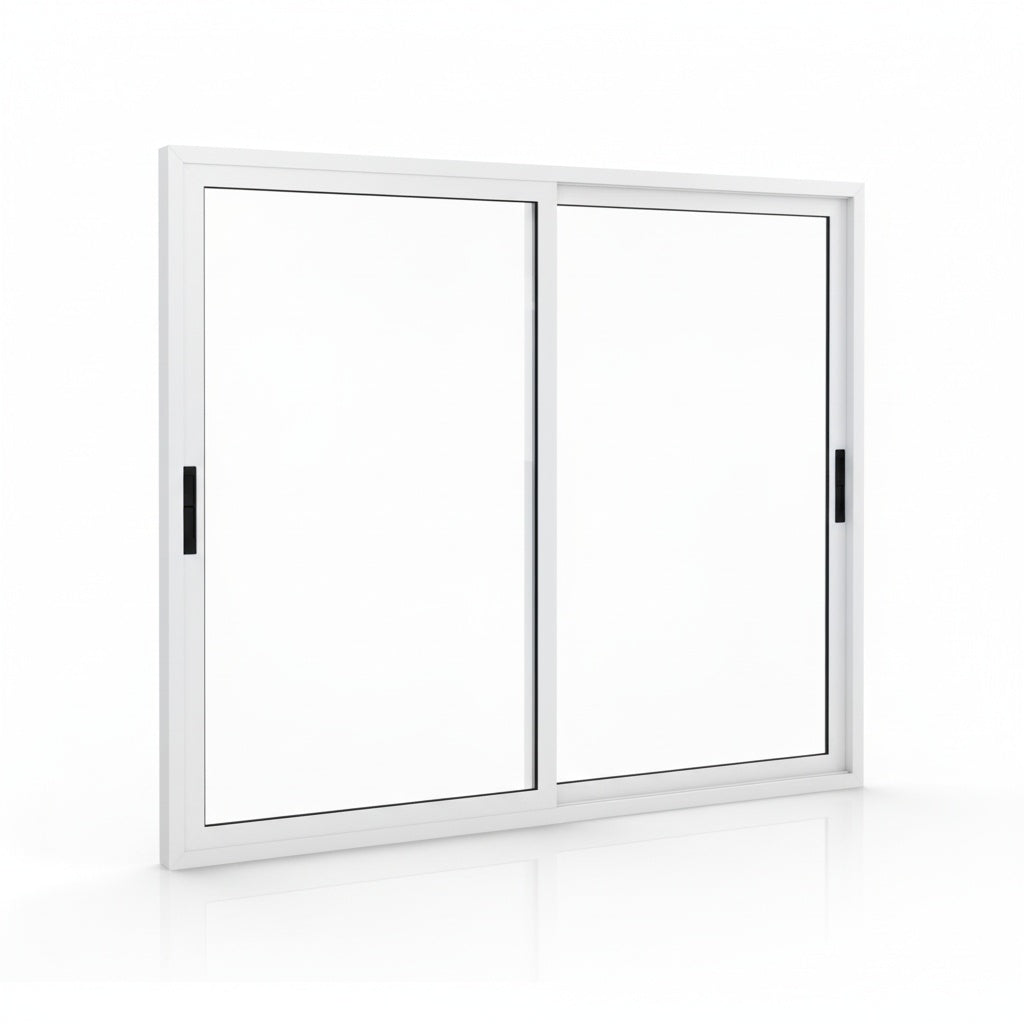 Janela de Alumínio Branca 2 Folhas | 1,00 X 1,00 M