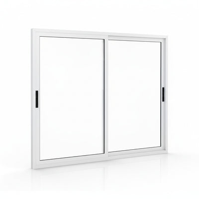 Janela de Alumínio Branca 2 Folhas | 1,00 X 1,00 M
