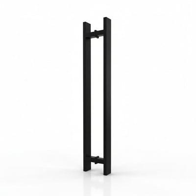 Puxador Quadrado Tipo H para Porta | Inox Preto Fosco