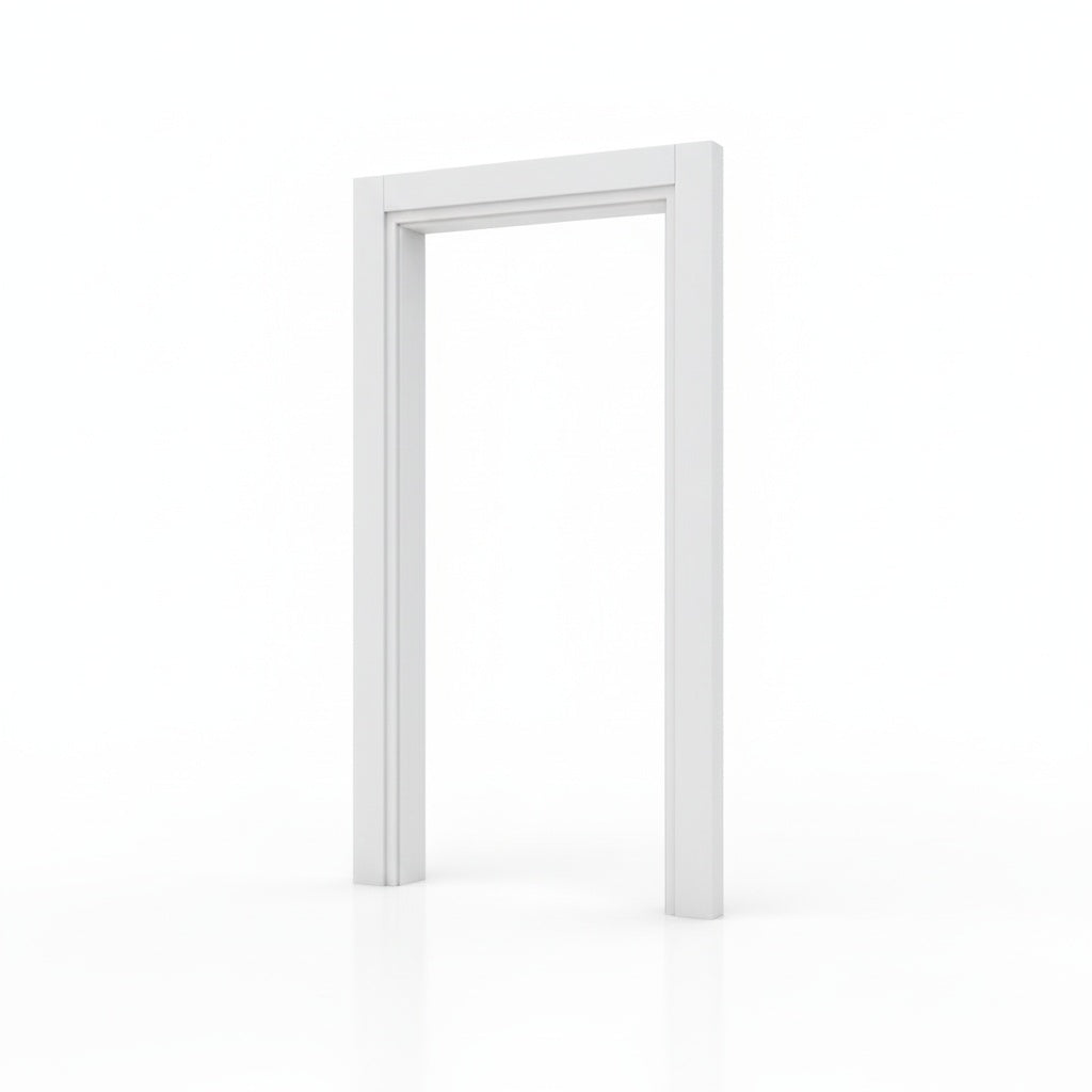 Caixilho de Porta MDF Ultra Fundo Branco | Ideal Prime | Vistas Reguláveis 7 CM | Com Borracha