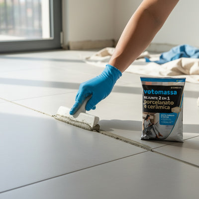 Rejunte 2 em 1 para Porcelanato e Cerâmica | Cinza Platina | 1kg