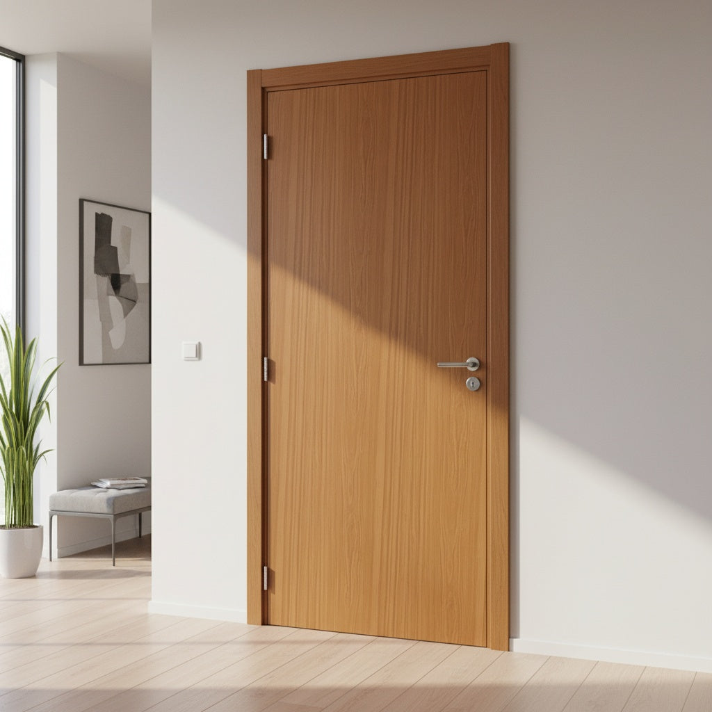 Kit Porta Pronta Interna de Madeira Mogno | Regulável 3 CM