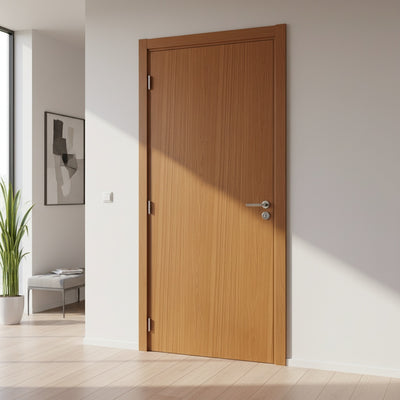 Kit Porta Pronta Interna de Madeira Mogno | Regulável 3 CM