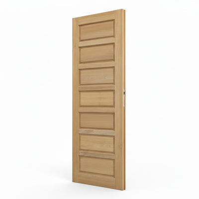 Porta Externa de Madeira Eucalipto Fingada | Ref 59 | Natural