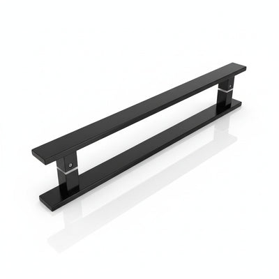 Puxador Quadrado Tipo H para Porta | Inox Preto Fosco