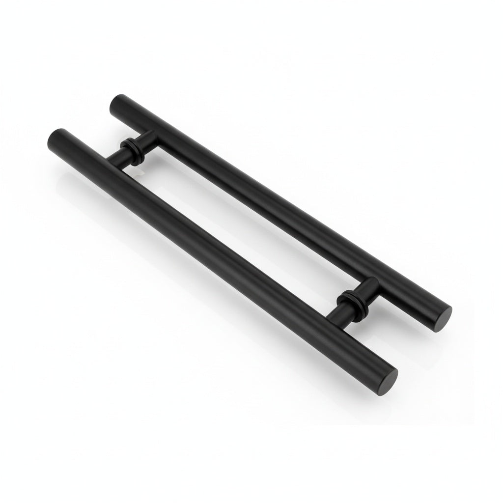 Puxador Tubular Tipo H para Porta | Inox Preto Fosco