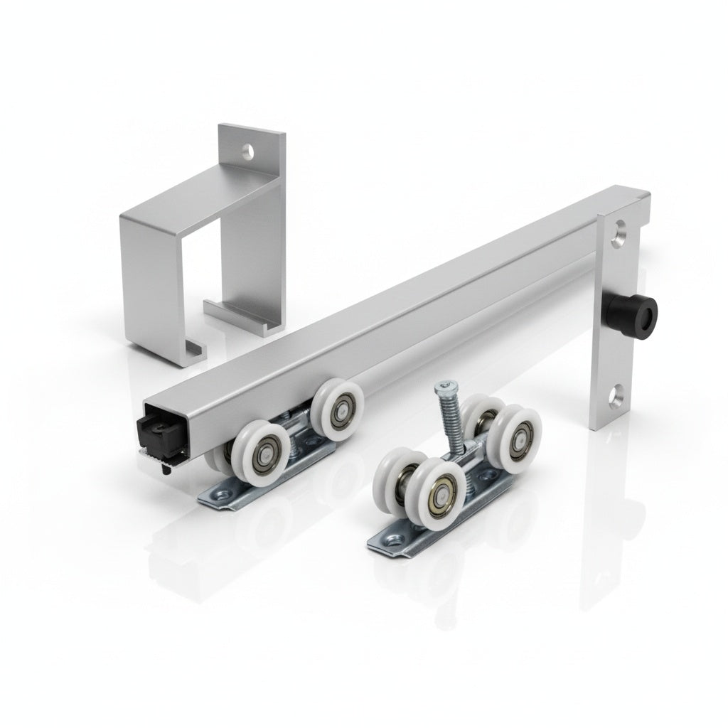 Kit de Correr para Porta | Randa Econômico Branco Diamond