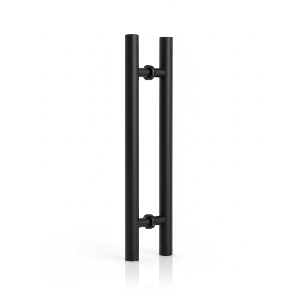 Puxador Tubular Tipo H para Porta | Inox Preto Fosco