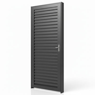 Porta com Caixilho de Aço Natural Laminado Reforçado | 215 X 6,5 CM