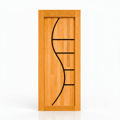 Porta Externa de Madeira Eucalipto Fingada | Ref 96 | Com Selador