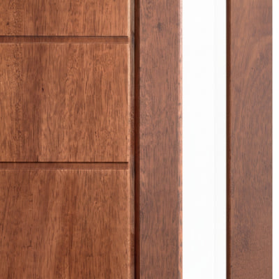 Porta Externa de Madeira Cedro Alagoano | Ref 31 | Vidro Reto | Com Selador