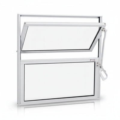 Janela de Alumínio Basculante Branca | 40 X 40 CM