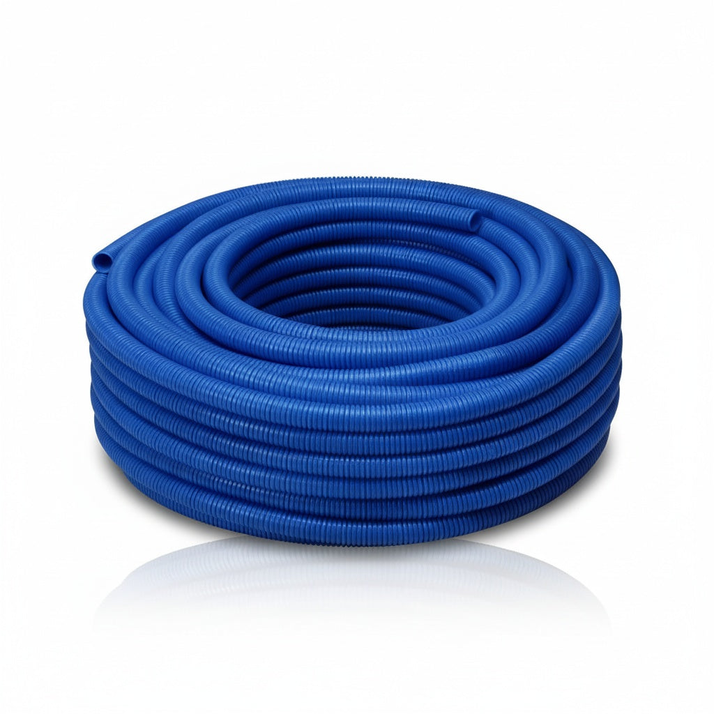Mangueira Corrugada Azul para Conduíte Elétrico | 50m