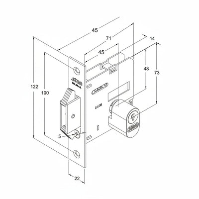Fechadura 1006 | Porta de Bater ou Correr