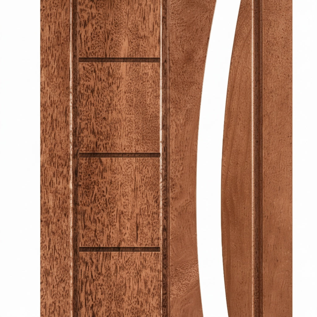 Porta Externa de Madeira Cedro Alagoano | Ref 31 | Vidro Arco | Com Selador