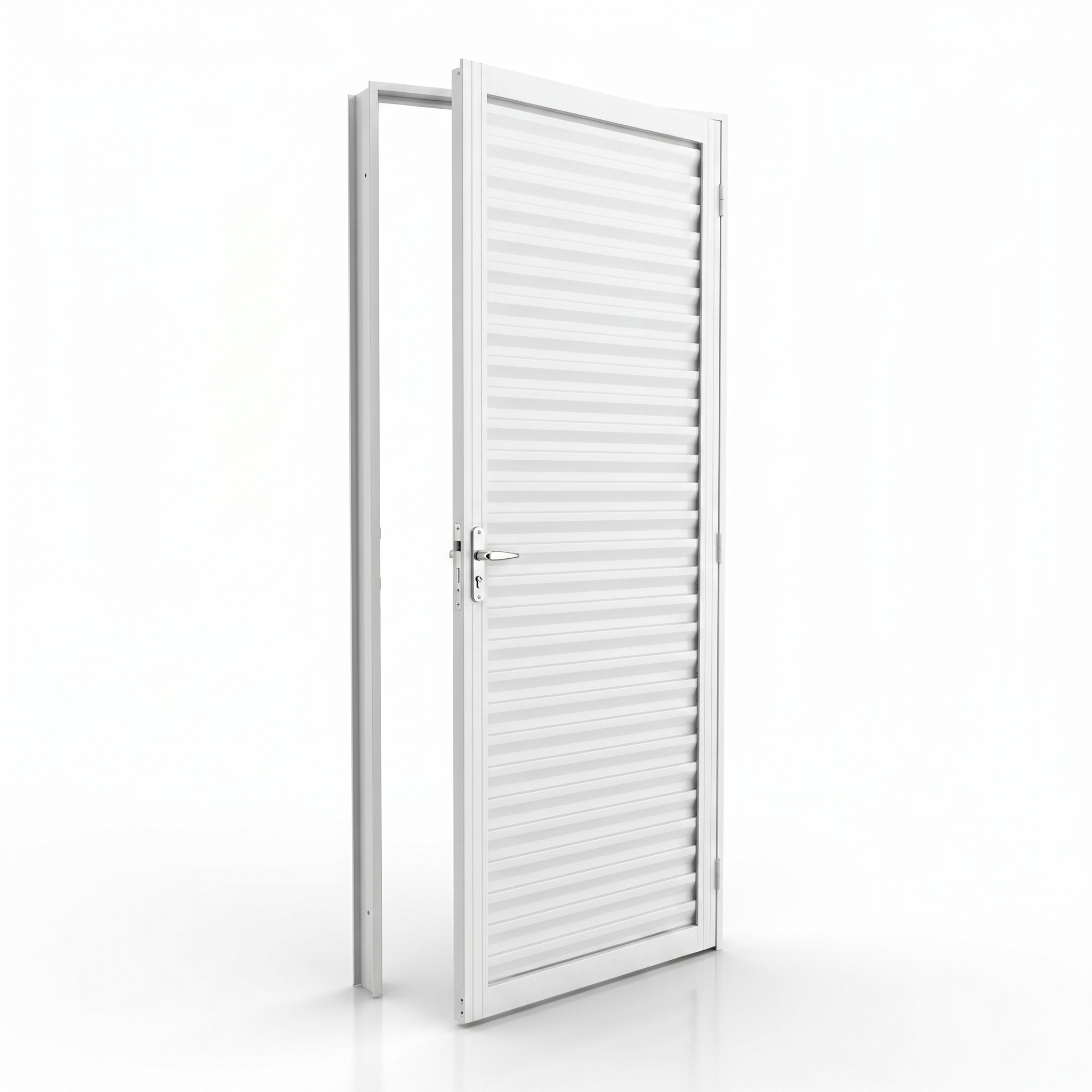 Porta com Caixilho de laminado Branco Laminado Reforçado | 215 X 6,5 CM