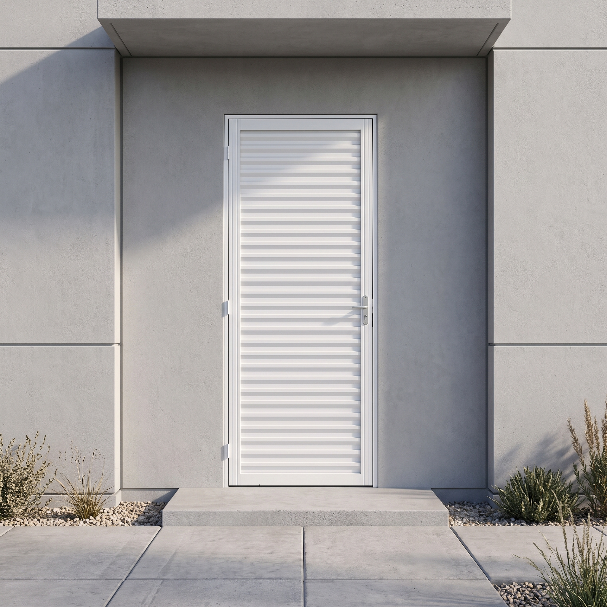 Porta com Caixilho de laminado Branco Laminado Reforçado | 215 X 6,5 CM