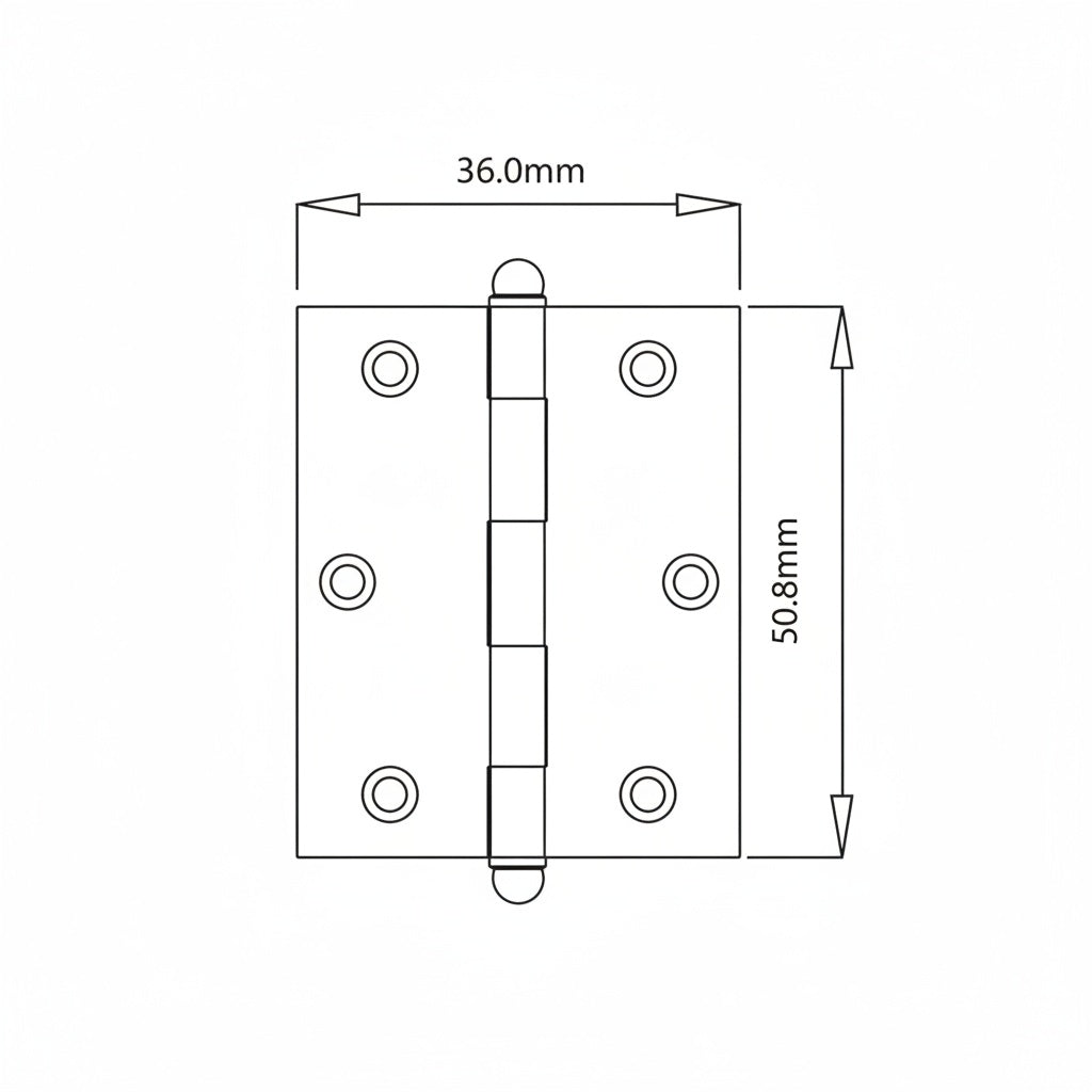 Dobradiça 3.1/2 | Kit 3 Unidades